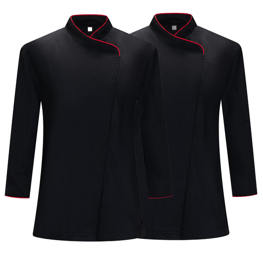 Pack 2 Unidades - Chaquetas Cocinera Mujer Profesionales | Uniforme Hostelería 190gsm | MISEMIYA - MISEMIYA Uniformes de Trabajo