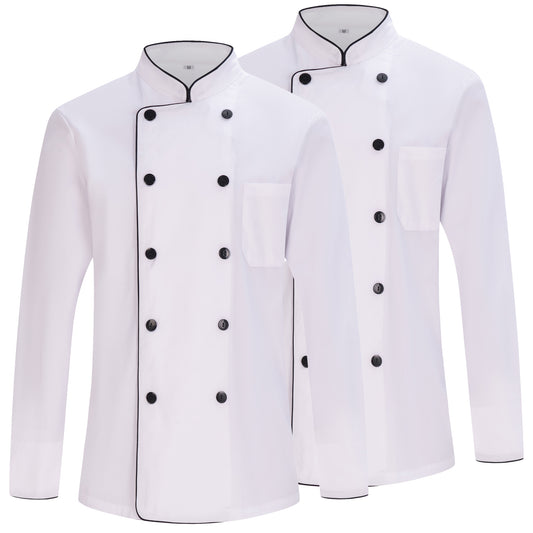 Pack 2 Unidades - Chaqueta Cocinero Hombre - Chaqueta de Chef Hombre - Uniforme Hosteleria -  - Ref.842