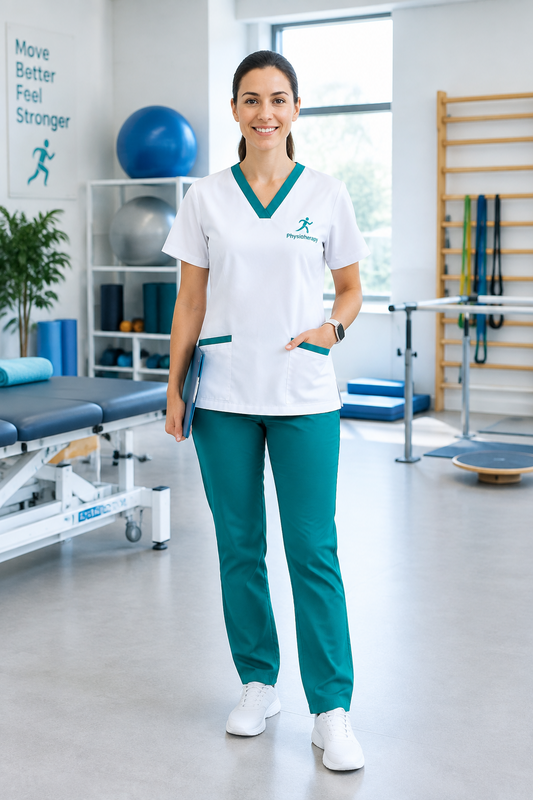 Uniforme de fisioterapeuta: guía completa por contexto de trabajo, tejido y normativa del sector sanitario
