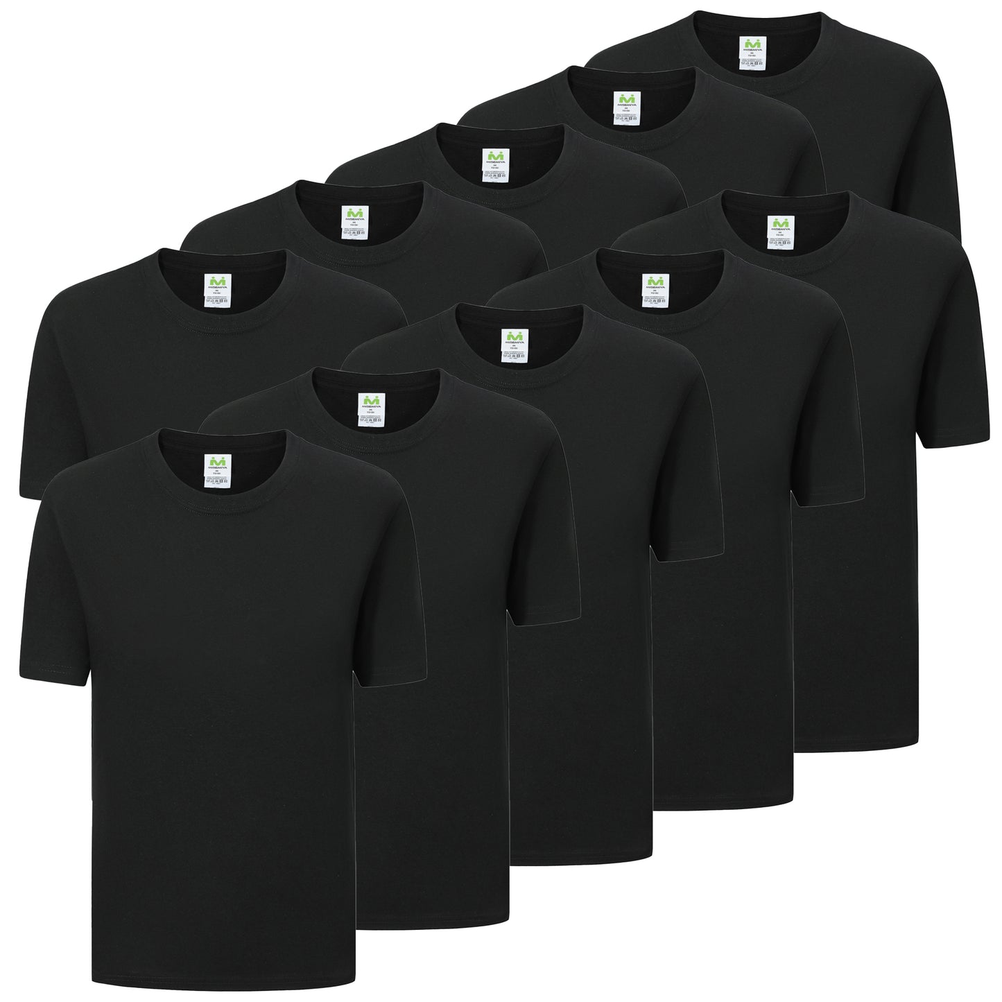 Paquete de 10 Unidades - Camiseta con Mangas Cortas 100% Algodón   10-TS150 - MISEMIYA Uniformes de Trabajo
