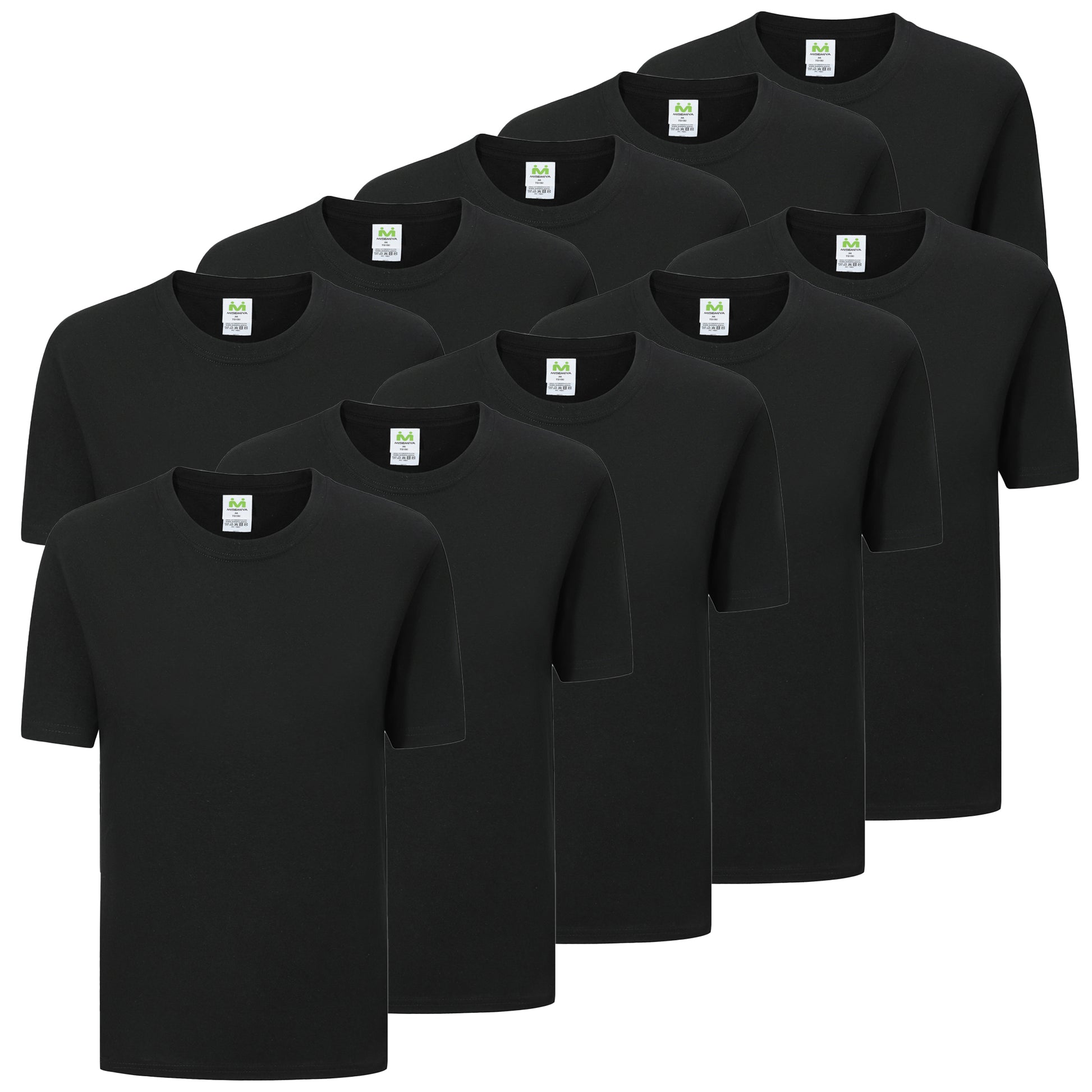 Paquete de 10 Unidades - Camiseta con Mangas Cortas 100% Algodón   10-TS150 - MISEMIYA Uniformes de Trabajo