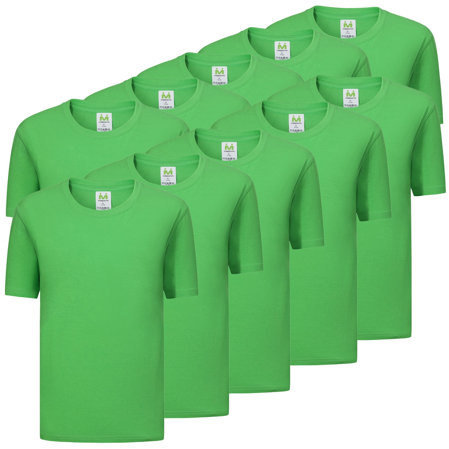 Paquete de 10 Unidades - Camiseta con Mangas Cortas 100% Algodón   10-TS150 - MISEMIYA Uniformes de Trabajo
