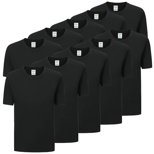 Paquete de 10 Unidades - Camiseta de Verano Ligera con Mangas Cortas 100% Algodón - 10-TS135 - MISEMIYA Uniformes de Trabajo