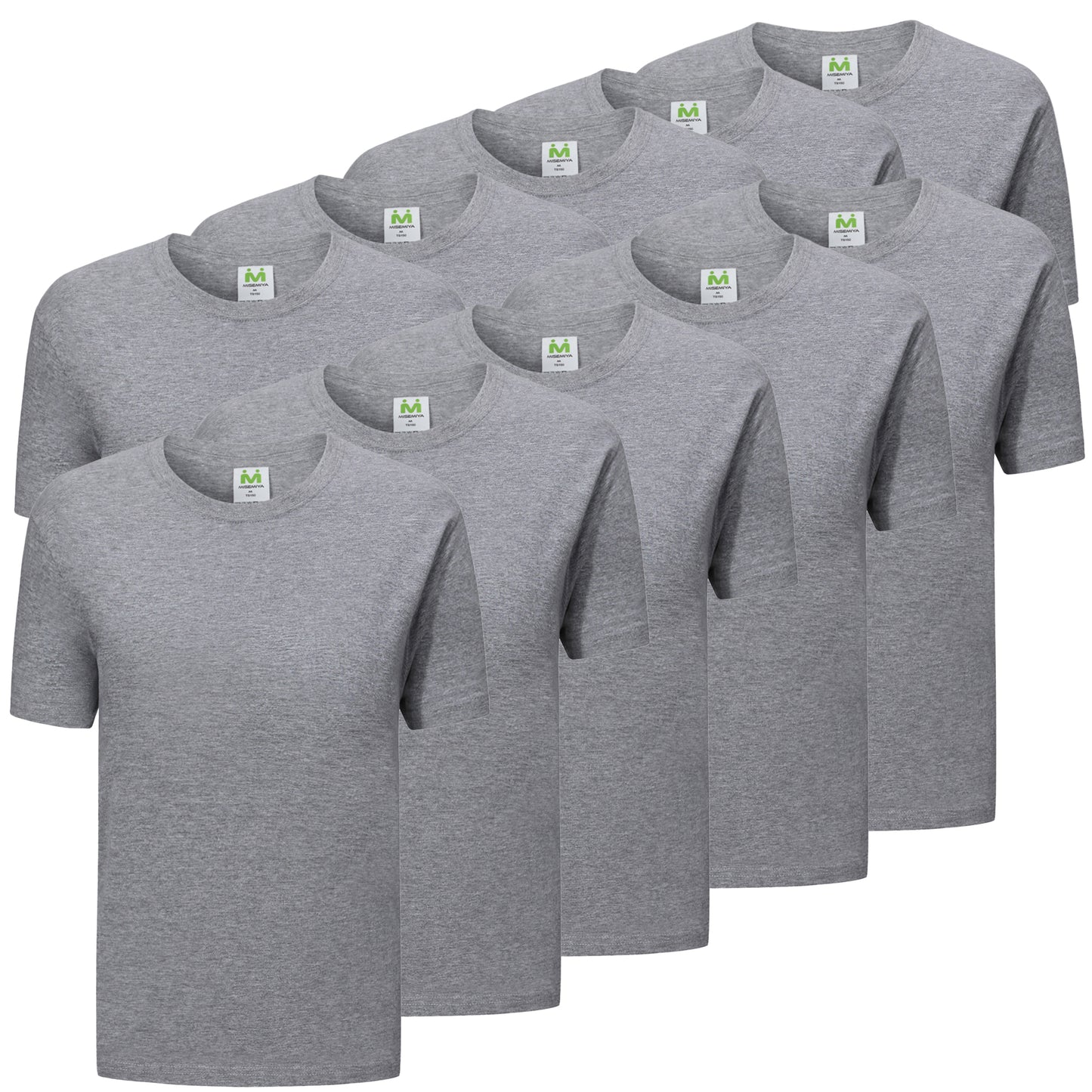 Paquete de 10 Unidades - Camiseta con Mangas Cortas 100% Algodón   10-TS150 - MISEMIYA Uniformes de Trabajo
