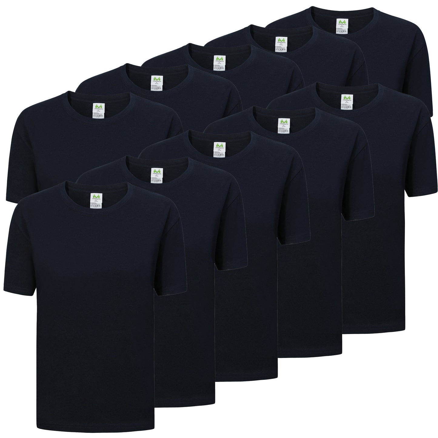 Paquete de 10 Unidades - Camiseta con Mangas Cortas 100% Algodón   10-TS150 - MISEMIYA Uniformes de Trabajo
