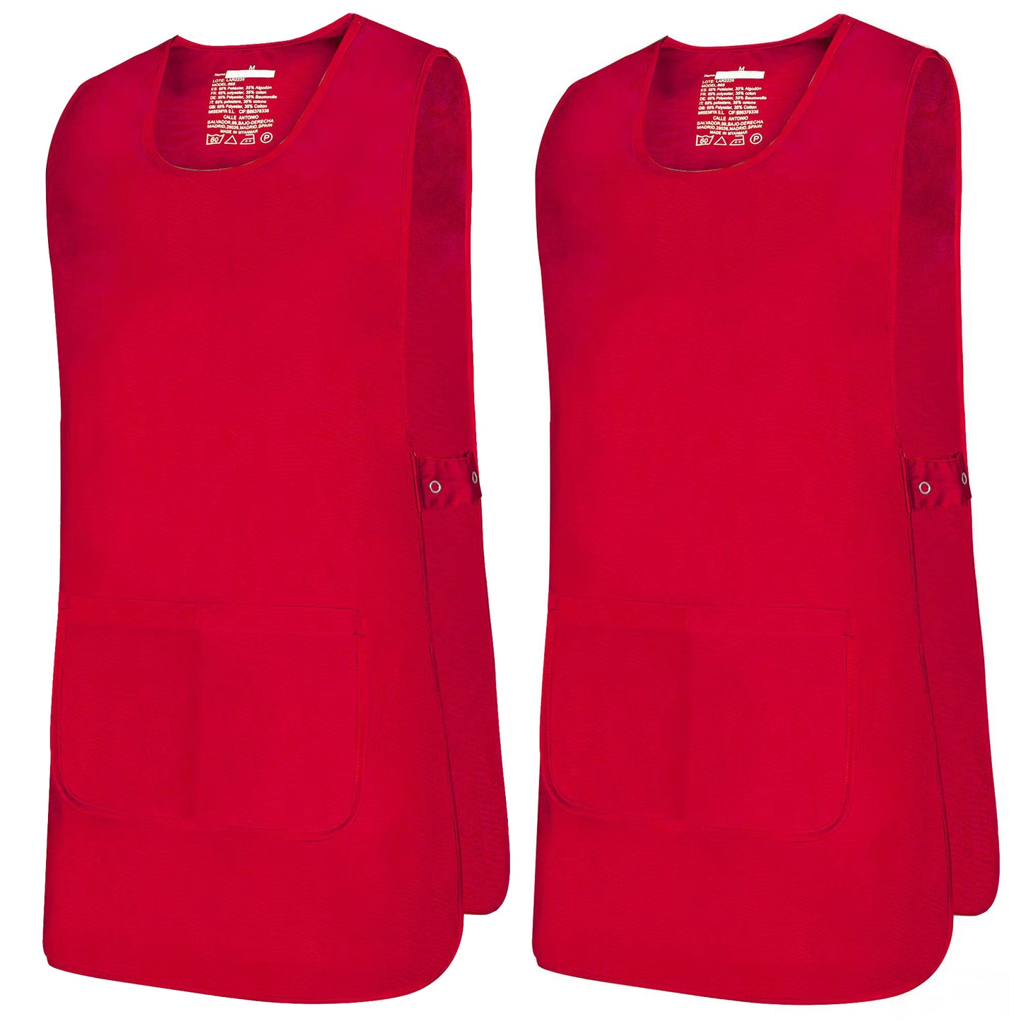 Pack 2 Delantales de Limpieza 2-868 | Delantal Profesional Multibolsillos para Limpieza, Clínica y Hostelería - MISEMIYA Uniformes de Trabajo