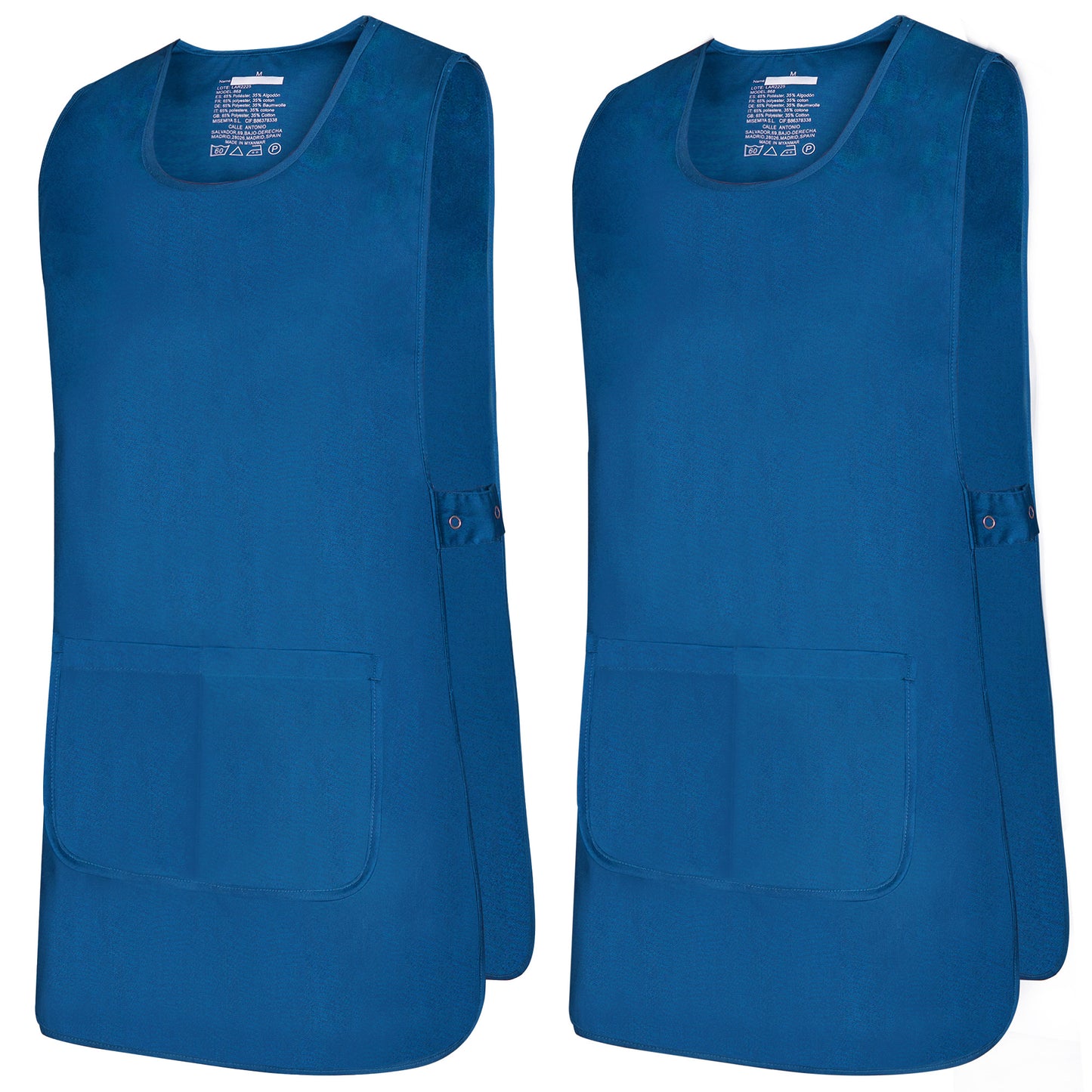 Pack 2 Delantales de Limpieza 2-868 | Delantal Profesional Multibolsillos para Limpieza, Clínica y Hostelería - MISEMIYA Uniformes de Trabajo