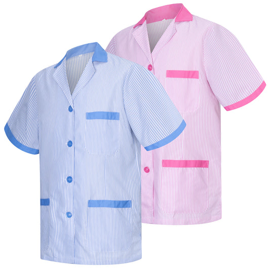 Unisex-Herrenhemd mit Streifen am Revers, einheitliche Ästhetik, 2-W820