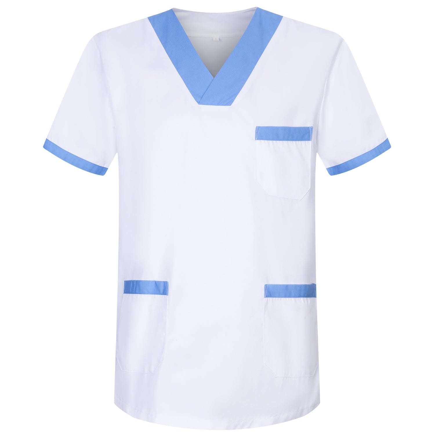 Blouse Laboratoire Unisexe Misemiya - 65% Polyester 35% Coton, Manches Longues, Poches, Blanc