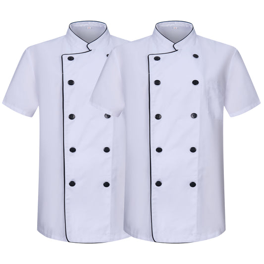 Pack 2 Unidades - Chaqueta Cocinero Hombre - Chaqueta de Chef Hombre - Uniforme Hosteleria - Ref.2-8421B