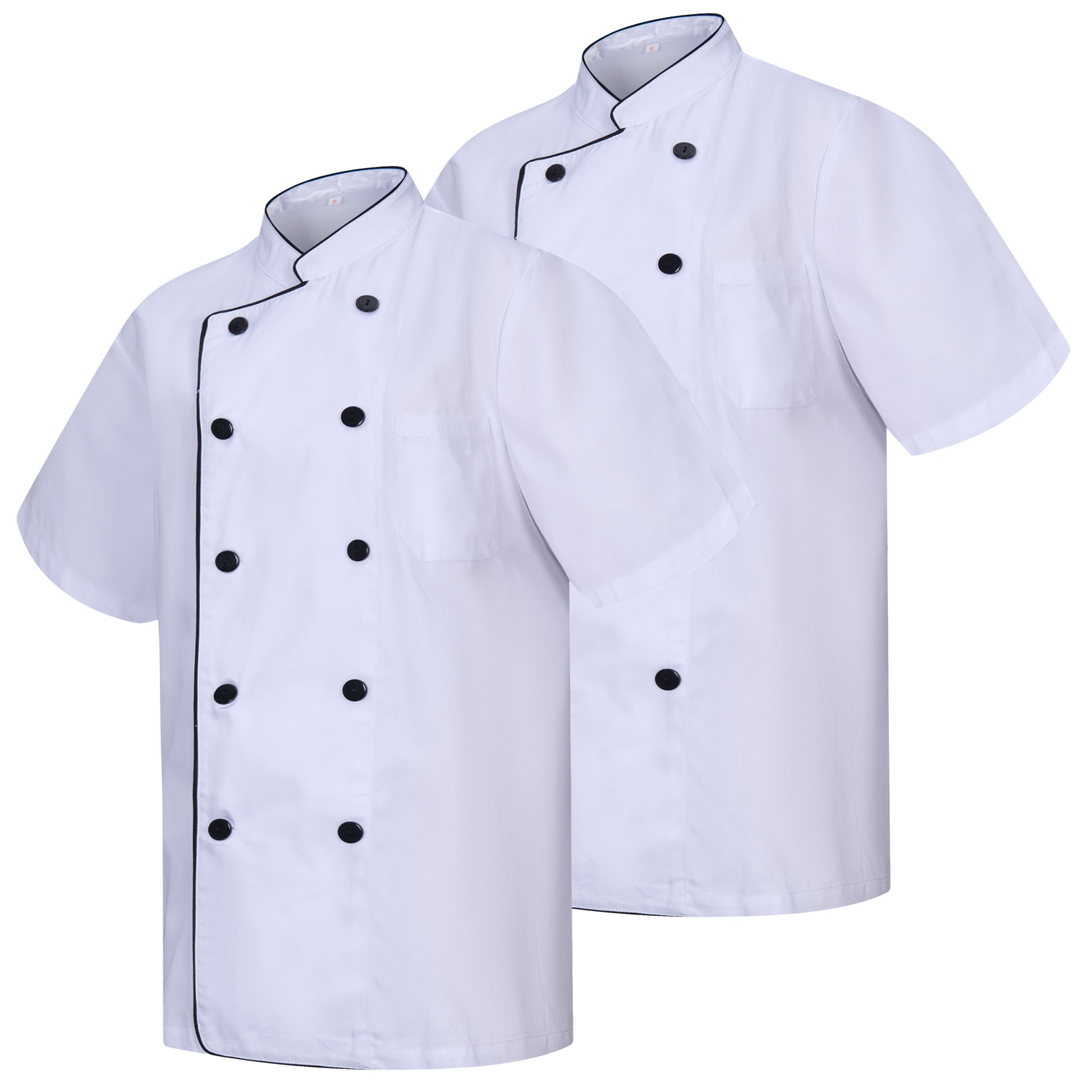 Pack 2 Unidades - Chaqueta Cocinero Hombre - Chaqueta de Chef Hombre - Uniforme Hosteleria - Ref.2-8421B