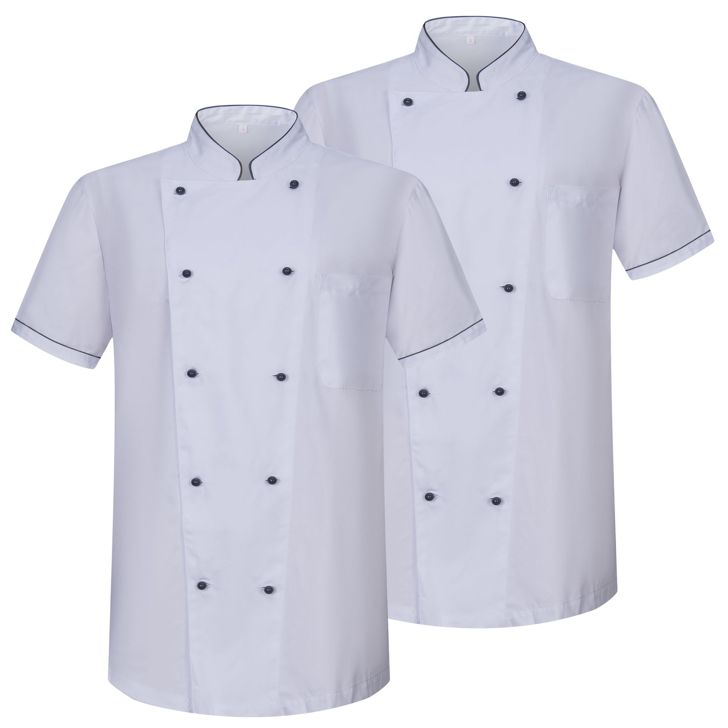 Pack 2 Unidades - Chaqueta Cocinero Hombre - Chaqueta de Chef Hombre - Uniforme Hosteleria - Ref.8501B