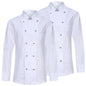 Pack 2 Unidades - Chaqueta Cocinero Hombre - Chaqueta de Chef Hombre - Uniforme Hosteleria -  Ref.8501