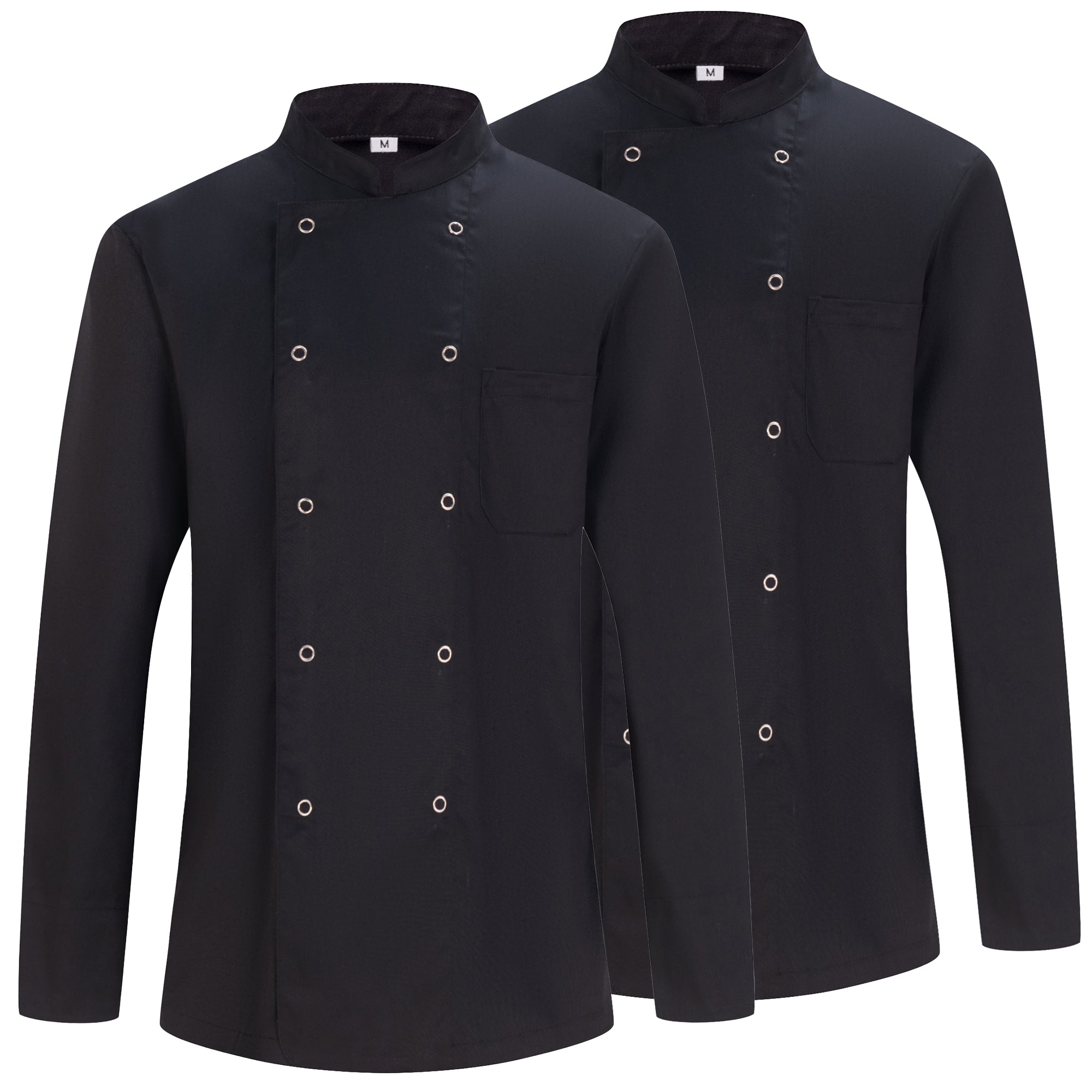 Pack 2 Men's Chef Jackets - Durability and Comfort Guaranteed