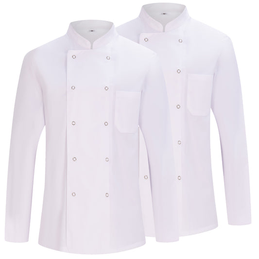 Pack 2 Unidades - Chaqueta Cocinero Hombre - Chaqueta de Chef Hombre - Uniforme Hosteleria -  - Ref.682B