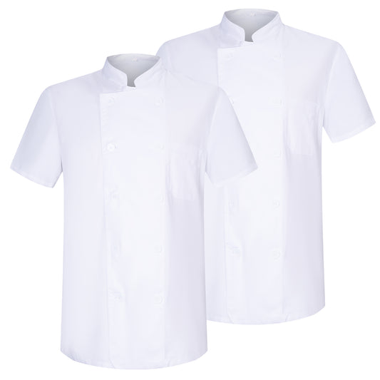 Pack 2 Unidades - Chaqueta Cocinero Hombre - Chaqueta de Chef Hombre - Uniforme Hosteleria - Ref.2-8421B