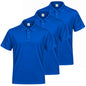 Pack de 3 unidades – Polo deportivo de hombre de manga corta 100% poliéster – 3-PPM130