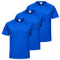 Pack de 3 unidades – Camiseta deportiva de hombre de manga corta raglán 100% poliéster – 3-TPMRS130