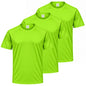Pack de 3 unidades – Camiseta deportiva de hombre de manga corta raglán 100% poliéster – 3-TPMRS130
