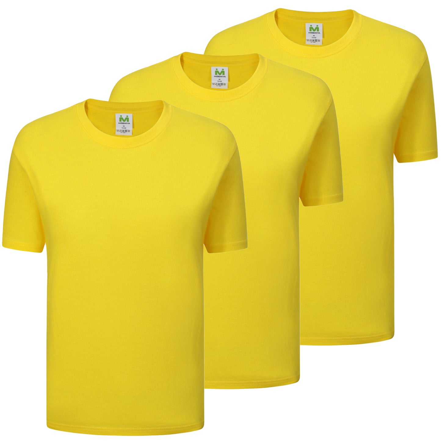 Paquete de 3 Unidades - Camiseta con Mangas Cortas 100% Algodón   3-TS150 - MISEMIYA Uniformes de Trabajo