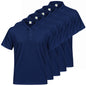 Pack de 5 unidades – Polo deportivo de hombre de manga corta 100% poliéster – 5-PPM130