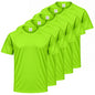 Pack de 5 unidades – Camiseta deportiva de hombre de manga corta raglán 100% poliéster – 5-TPMRS130