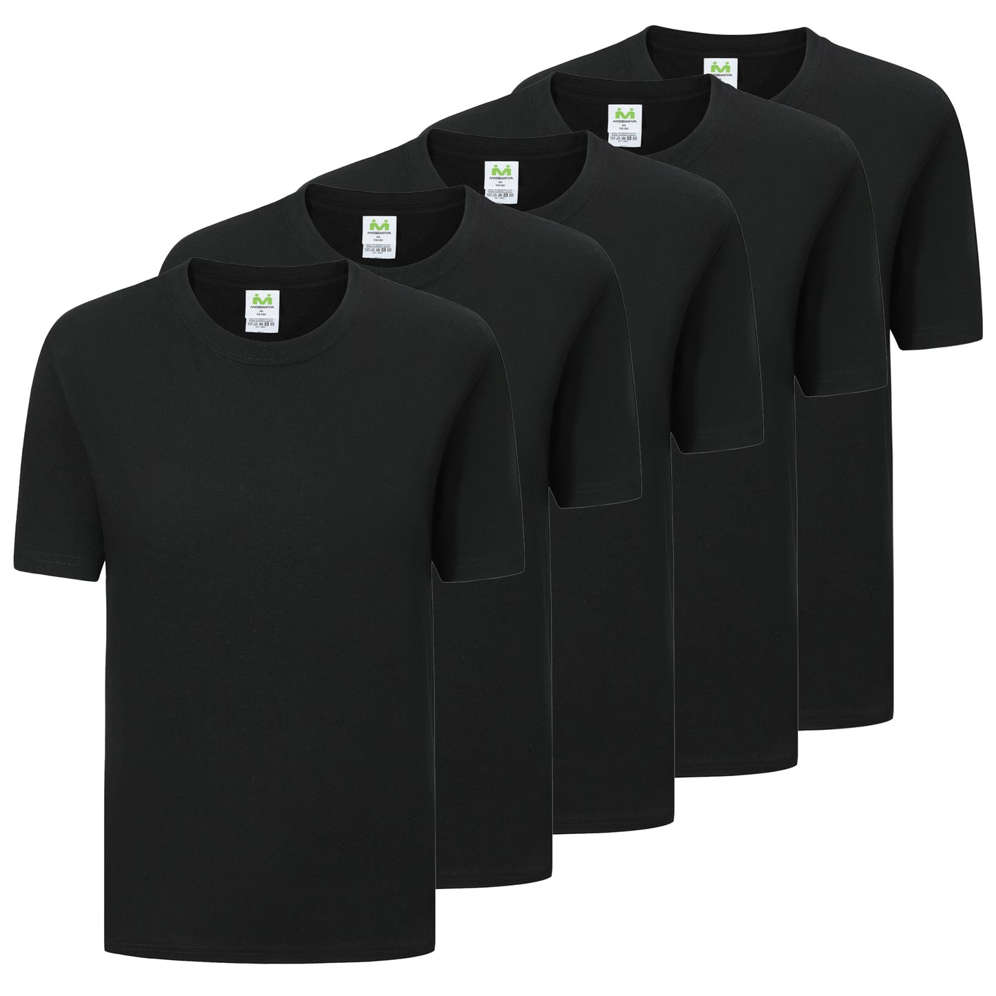 Paquete de 5 Unidades - Camiseta con Mangas Cortas 100% Algodón   5-TS135 - MISEMIYA Uniformes de Trabajo