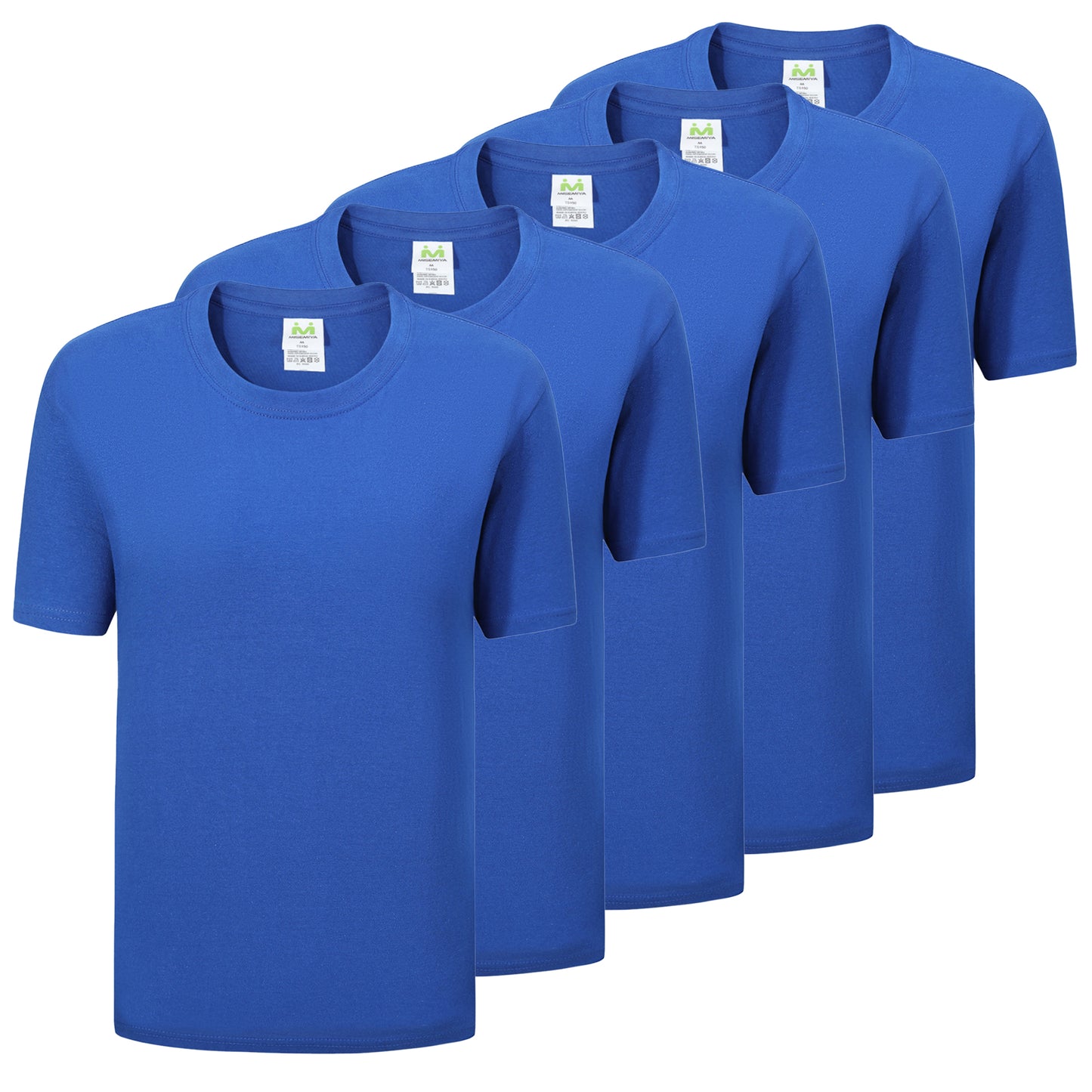 Paquete de 5 Unidades - Camiseta con Mangas Cortas 100% Algodón   5-TS150 - MISEMIYA Uniformes de Trabajo