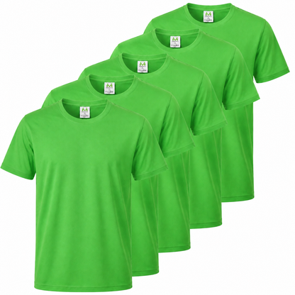 Paquete de 5 Unidades - Camiseta de Verano Ligera con Mangas Cortas 100% Algodón - 5-TS135 - MISEMIYA Uniformes de Trabajo