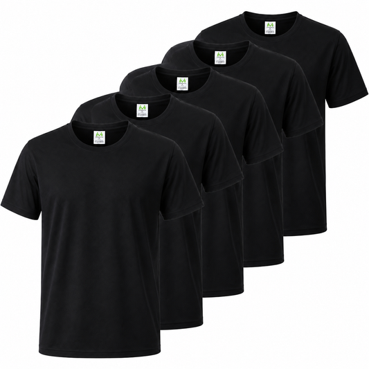 Paquete de 5 Unidades - Camiseta de Verano Ligera con Mangas Cortas 100% Algodón - 5-TS135 - MISEMIYA Uniformes de Trabajo