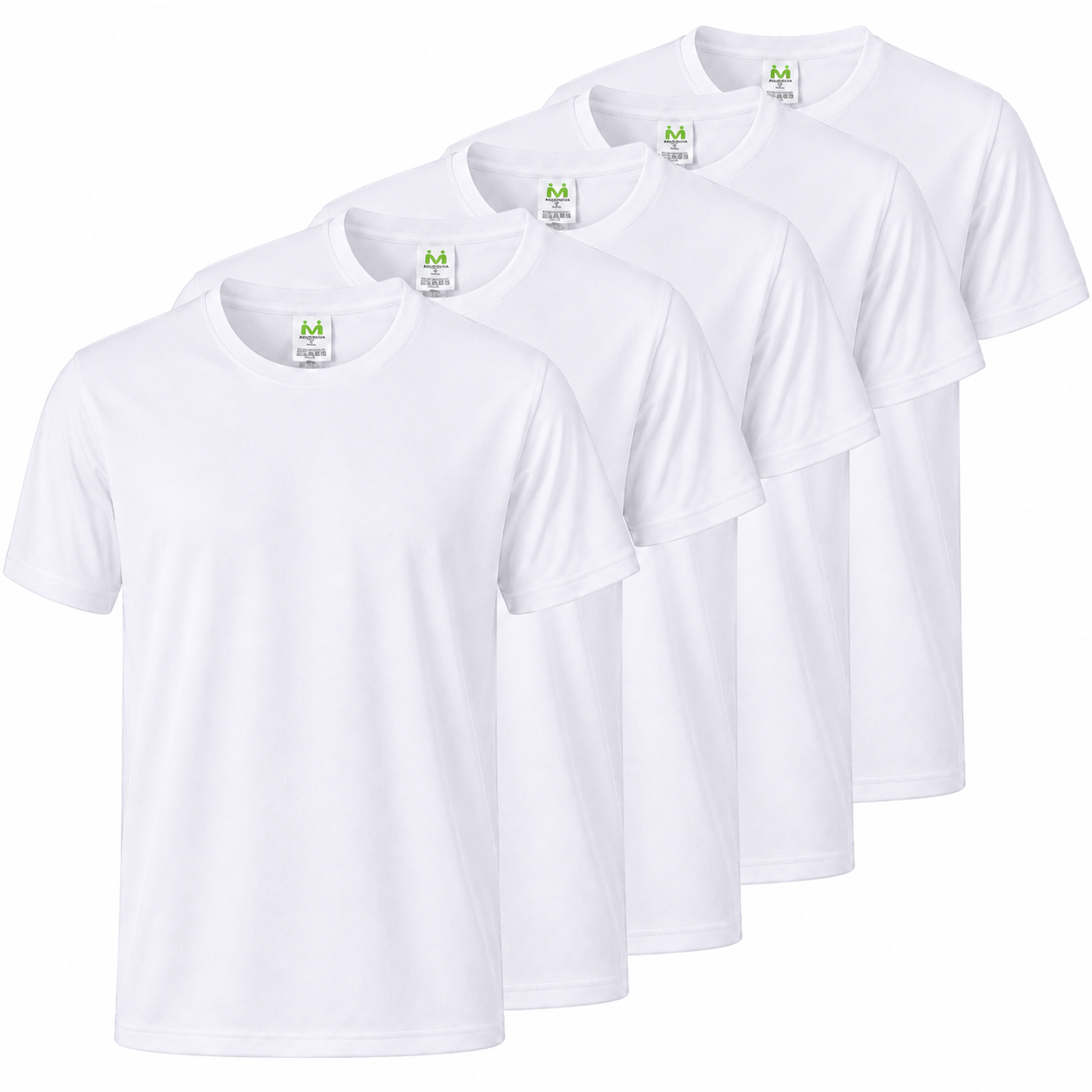 Paquete de 5 Unidades - Camiseta con Mangas Cortas 100% Algodón   5-TS150 - MISEMIYA Uniformes de Trabajo
