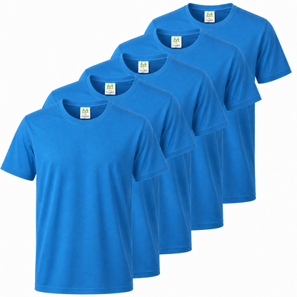 Paquete de 5 Unidades - Camiseta de Verano Ligera con Mangas Cortas 100% Algodón - 5-TS135 - MISEMIYA Uniformes de Trabajo