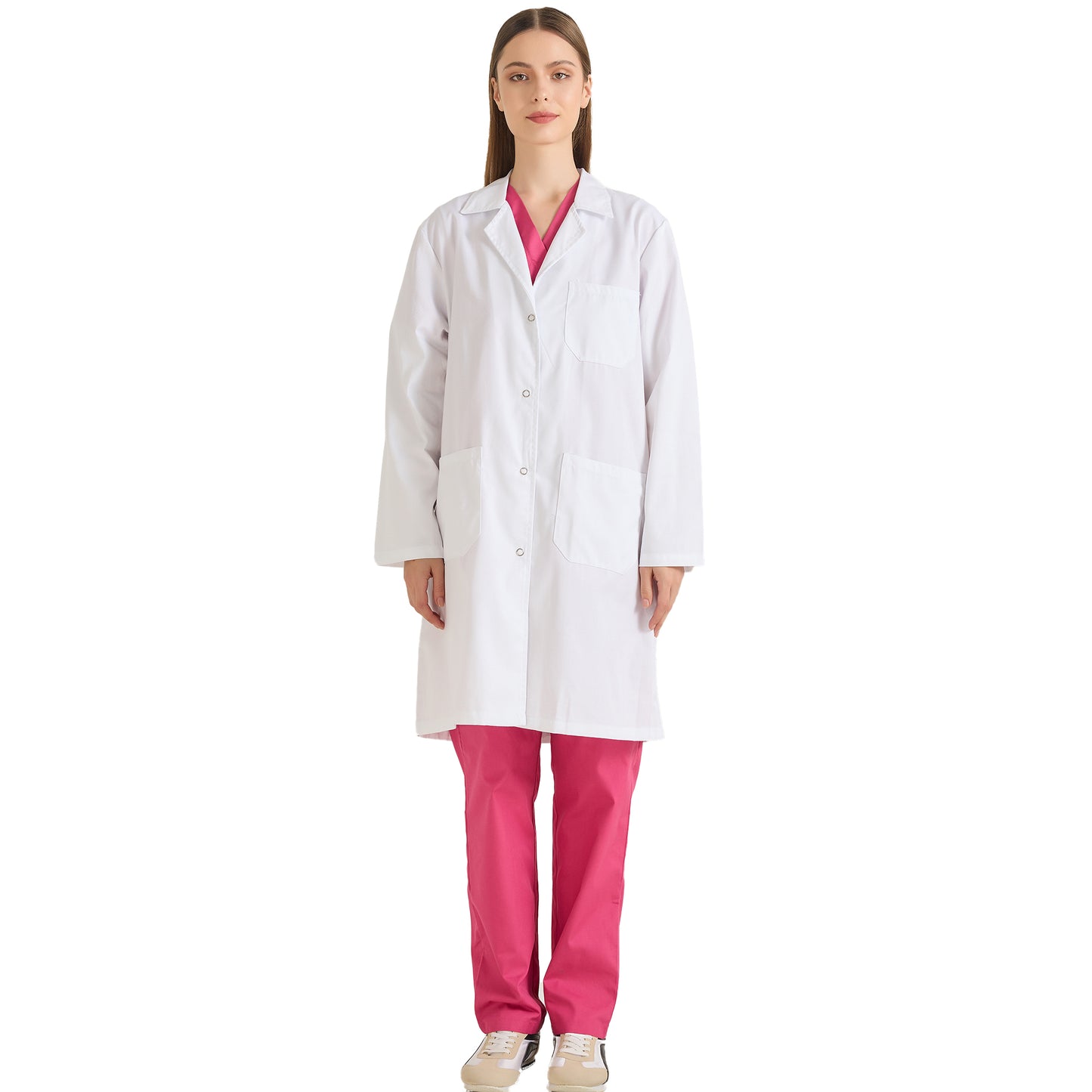 Bata Laboratorio Mujer Uniformes Sanitarios Bata Blanco Q8161 - MISEMIYA Vestuario Laboral