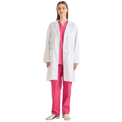 Bata Laboratorio Mujer Uniformes Sanitarios Bata Blanco Q8161 - MISEMIYA Vestuario Laboral